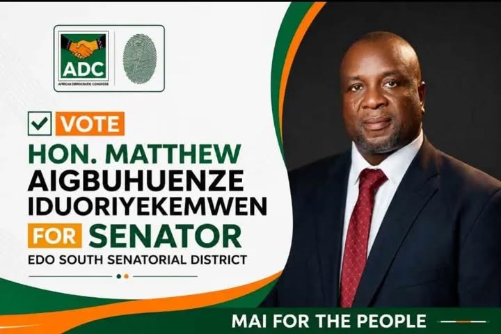 MAI4SENATE2027's tweet photo. Think Hon. Matthew Iduoriyekemwen (MAI).

Think experience.

Think commitment.

Think purposeful representation.

Think Edo South.

Vote MAI   4 Senate, E Go Deliver.

Vote ADC.

#MAI4Senate #MAI2027 #EdoSouth #ADC https://t.co/BNApUiqWqE