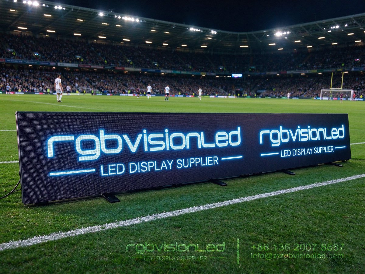 RGBVISIONLED's tweet photo. #Rgbvisionled E-Ban LED perimeter screen features 1600x900mm size, quick installation and flexible customization, and it is trending as a popular advertising #leddisplay solution for #worldcup and #footballgame projects. #digitalbannar #pantallasled https://t.co/tLRgzjlxXT