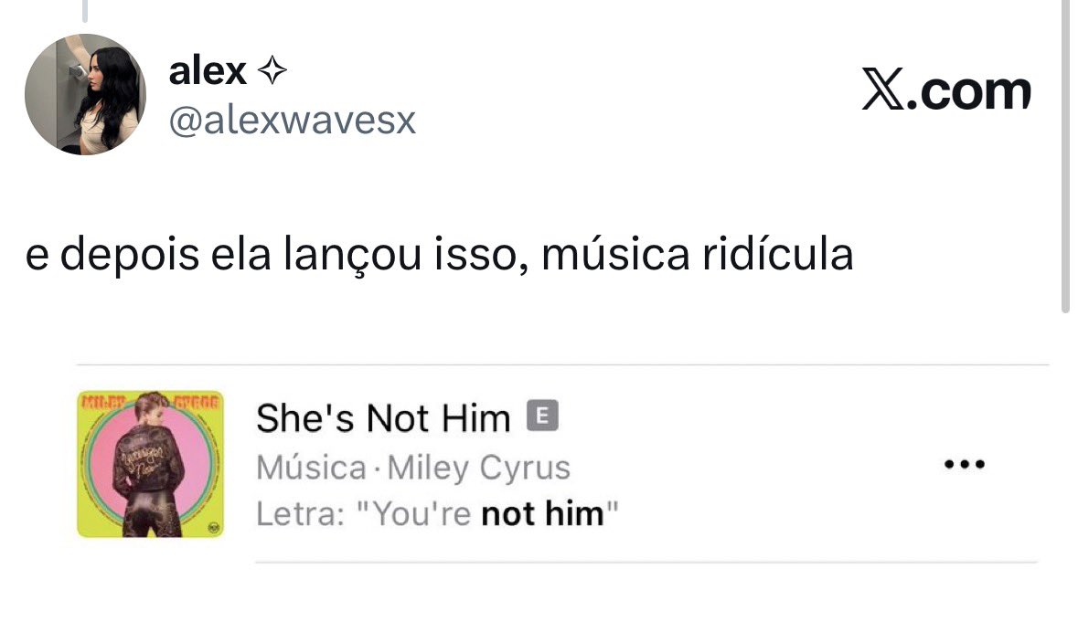 alexwavesx's tweet photo. @ddemisns @ddemisns 
sobre ela ter lançado essa música após ter tido um relacionamento com uma mulher, dando ainda mais corda pros conservadores praticar lesbofobia https://t.co/3Tddn14iow