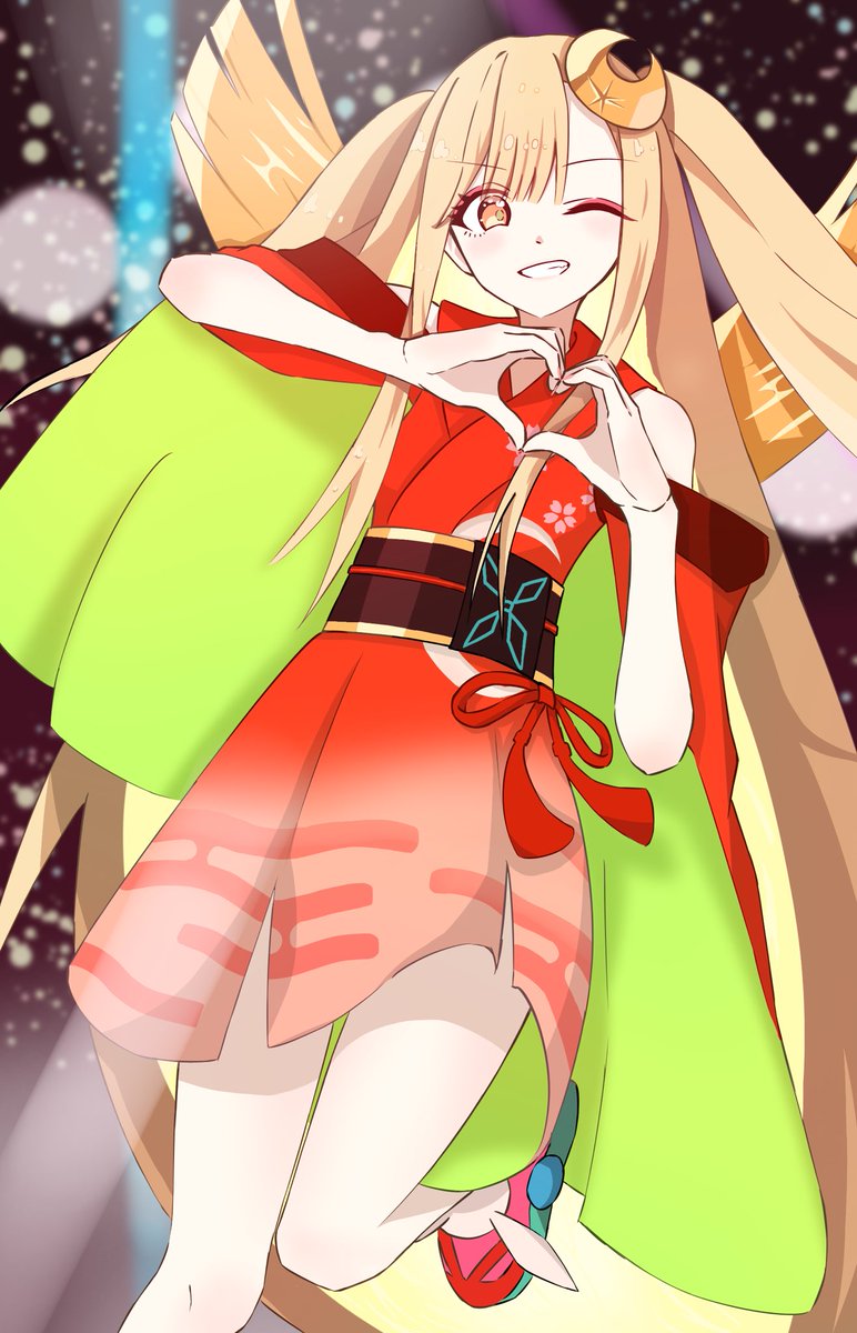 RATEN00's tweet photo. かぐやのファンサ
線画：@ tocchy719 
#超かぐや姫 https://t.co/hLBJ9rGMgJ