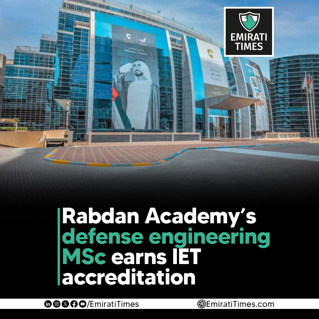 EmiratiTimes's tweet photo. Rabdan Academy’s defense engineering MSc earns IET accreditation
https://t.co/t9KdrP7EVs
#RabdanAcademy #IETAccreditation #SystemsEngineering #DefenceEngineering #EngineeringEducation #UAEEducation #CranfieldUniversity #EmiratiTimes @RabdanAcademy https://t.co/HdOSeyuSJ5