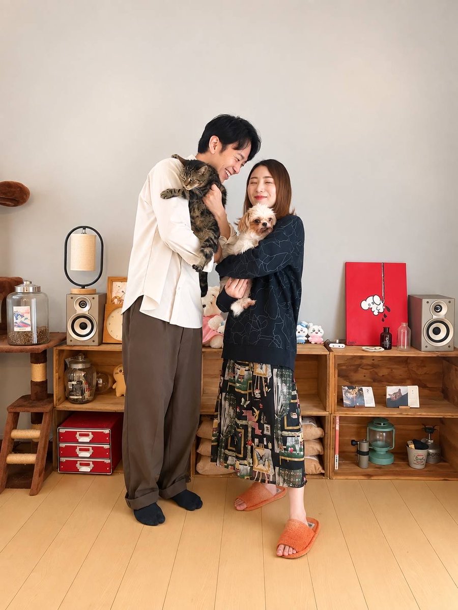 kajimotodaiki's tweet photo. 【ご報告】

本日、2026年9月28日に俳優の高畑亜実さんと入籍いたしました。

お芝居を追求したいという思いで、やりたいことをやりたいままにやってきたので、この先ずっと1人（と1匹）だろうなと思っていましたが、ご縁があり、家族が2人（と2匹）に増えました。

亜実さんは、世の中には色んな価値観が存在すること、それをお互いに認めて手を取ることの大切さをいつも気付かせてくれます。

これからも、お芝居で皆様に何かをお返しできるように、驕らず、真摯に励んで参ります。
ご指導ご鞭撻のほどよろしくお願いいたします。