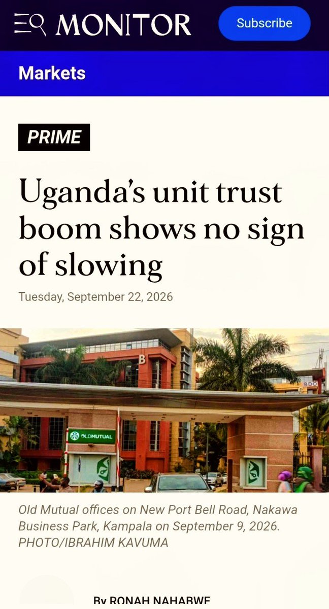 ArielEnergy_'s tweet photo. ⚖️21 Days Before(See Quoted Tweet Of 'Uganda🇺🇬- Financial Markets📊🔥🦅)

💎🗝️:'Bond Market Penetration👉In A Moment, Retail Participation Taking On A Sharp Upward⏫Trend

@aisummaries 'On June 30th 2026, Old Mutual Investment Announced A 40% Surge In Unit Trusts..

#IAM🔥✍️ https://t.co/1DogHomyBG