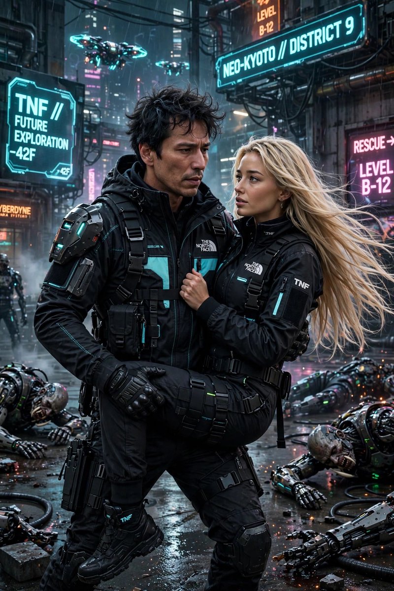 RexLucianAI's tweet photo. As a true hero — saved beauty in distress…
#NeoTokyo #NeoKyoto #Cyberpunk #AIart #SciFi #TacticalFashion #Worldbuilding #nInshaat https://t.co/bsuSeBIZu1