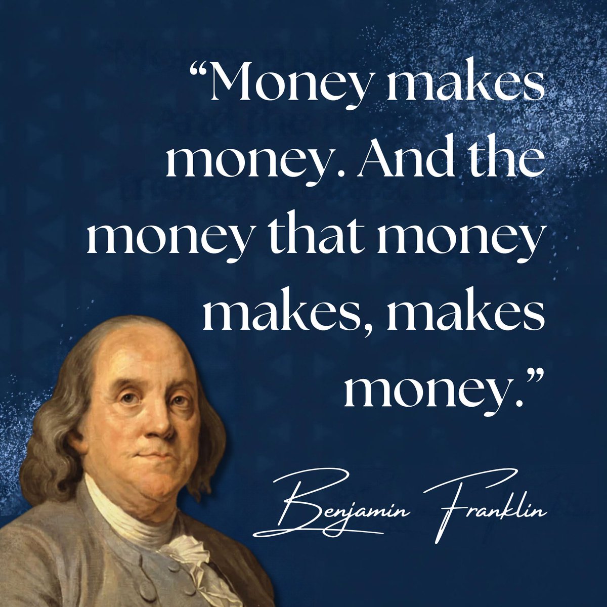 MebFaber's tweet photo. Investing Quote of the Day: "Money makes money. And the money that money makes, makes money." - Benjamin Franklin https://t.co/ZJR3qYd1uV
