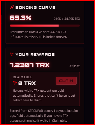TronCatOnSolana's tweet photo. Ok clarification.

you will need to keep open a rent account in your wallet for $TRX to recieve the airdrop of reflections, otherwise you may visit https://t.co/OcvOKvnY42 

and claim manually https://t.co/wGM0mLKY7l