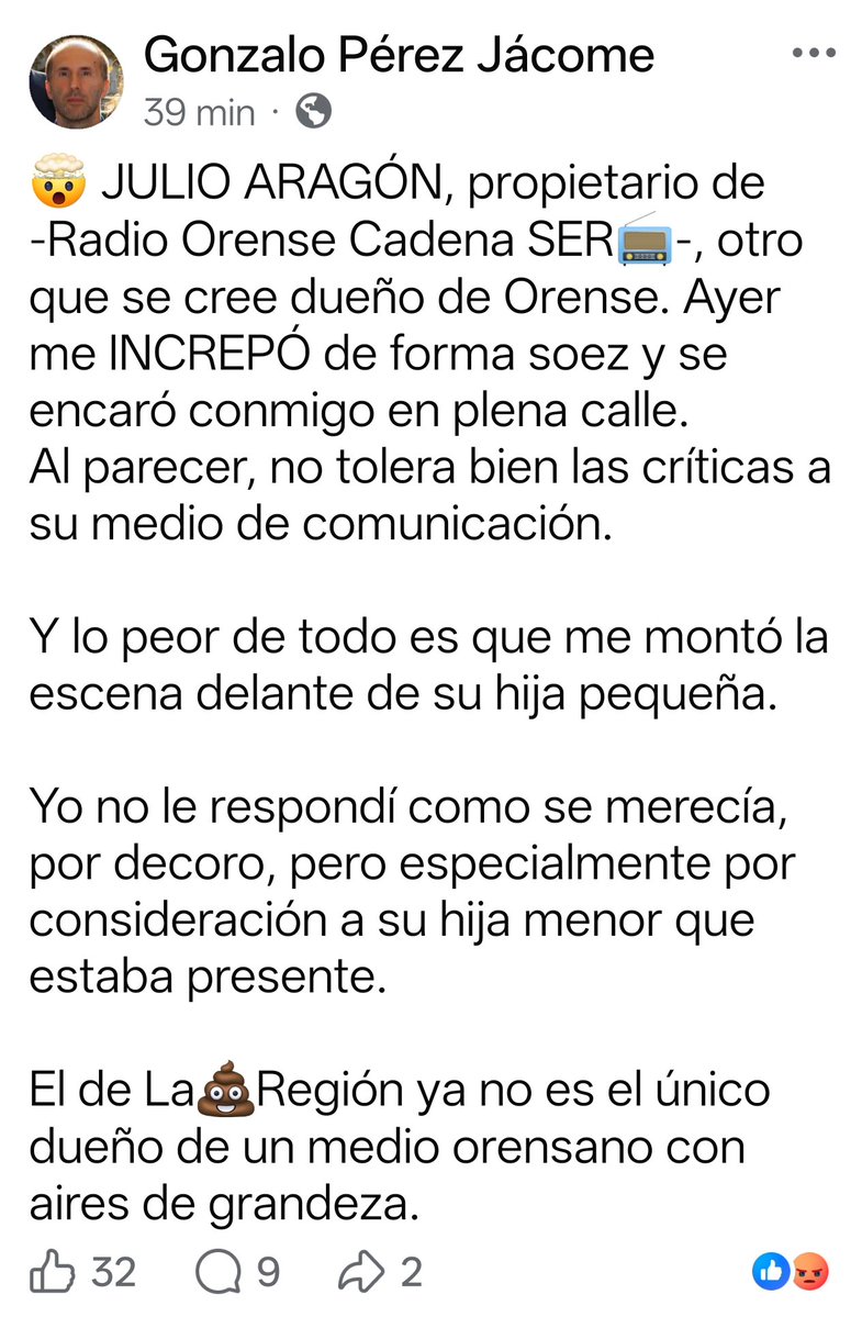 elgrandiscolo's tweet photo. En "Orense" el único que se cree el dueño de la ciudad eres tú... 
Cuando dejes de ser "autoridad" ya cambiará el cuento tontolaba.🏃🏻‍♂️💨 https://t.co/JvrGpIYDqI