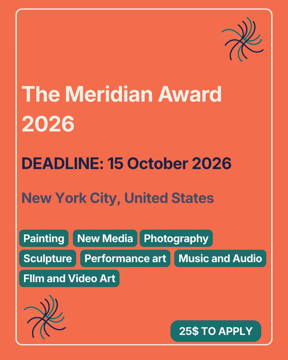 TheOCPlive's tweet photo. The award invites artists to submit work for the chance to gain recognition, expand their audience and take part in an international programme celebrating contemporary artistic practice.

Deadline: 30 September 2026

Full details via the link in bio.

#ArtistAward #TheOCP https://t.co/G0KBRyCSNC