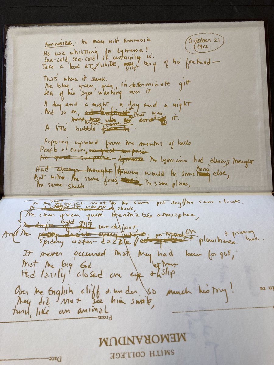JoyceCarolOates's tweet photo. Sylvia Plath ms. https://t.co/N06b61WGsL