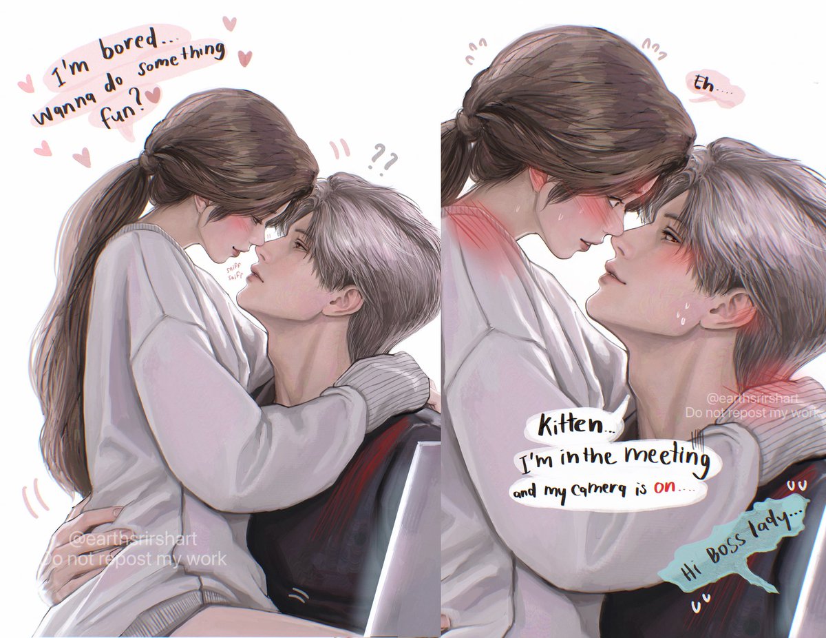 earthsrirshaart's tweet photo. POV: when you interrupt your boyfriend while he’s working https://t.co/dt8J4Mv3p5