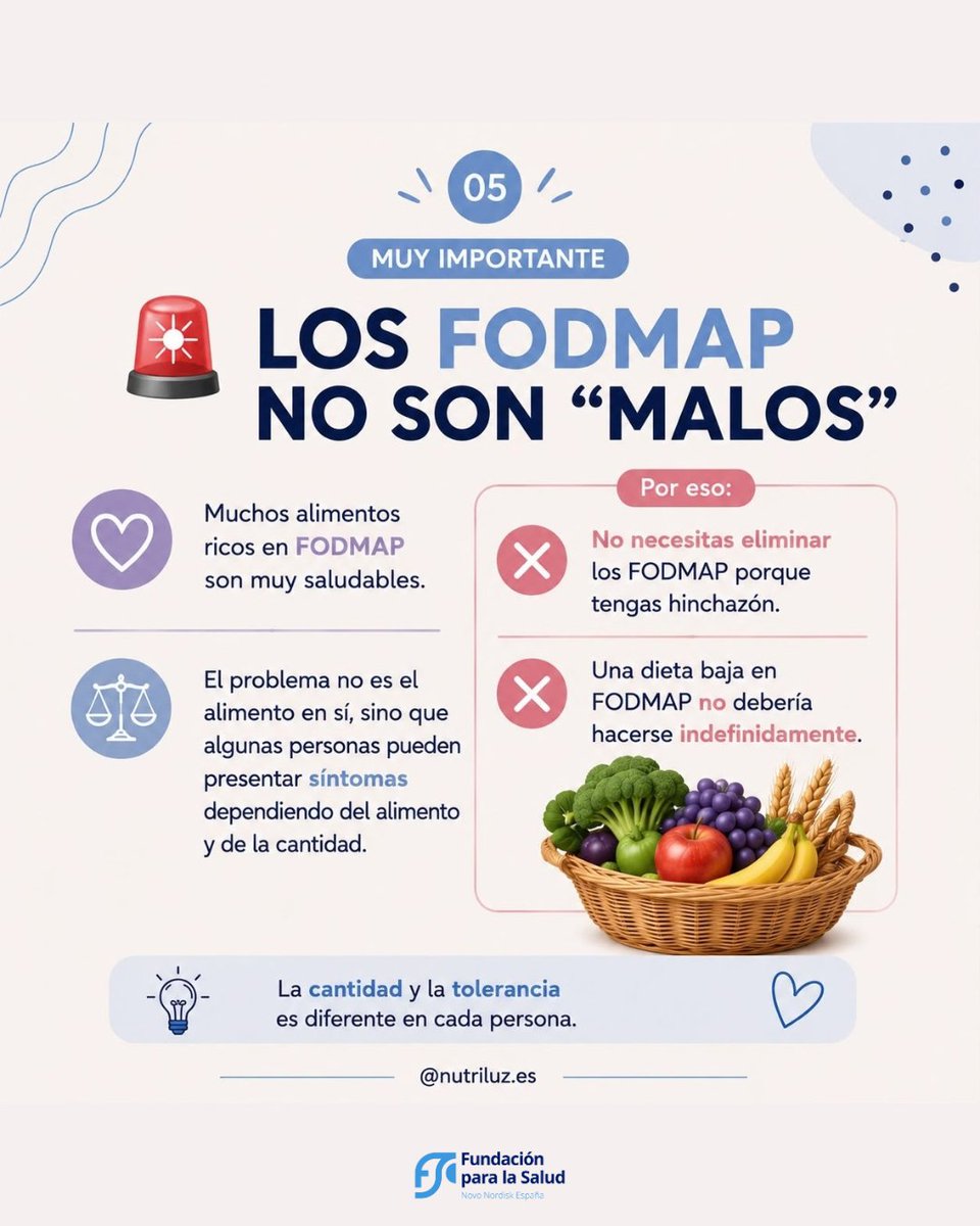 funsaludnn's tweet photo. ¿Has oído hablar alguna vez de los FODMAP? 🤔 

Te explicamos qué son y por qué pueden estar relacionados con síntomas digestivos como hinchazón, gases, dolor abdominal o cambios en el tránsito intestinal.

#FODMAP #Nutrición #SaludDigestiva https://t.co/6Ga3HDM5cF