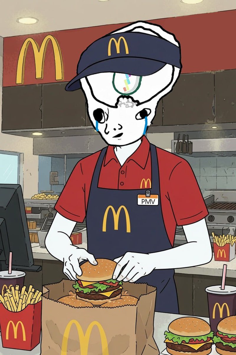 PumpMindVirus's tweet photo. Faaaaaaaaaaaak!  I forgot where to put the fries. 

Its Monday ☕️ https://t.co/GKQ2QjlosK
