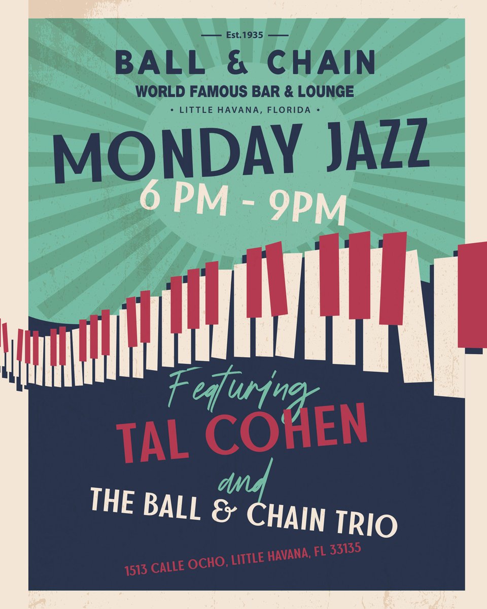 BallAndChainBar's tweet photo. TODAY: #LiveMusic NOW to 6 p.m., #HappyHour 4 to 7, #LiveJazz 6 to 9, then #MamboMondays with DJ Ivan + a FREE #SalsaClass &amp; #BachataClass, 9

TOMORROW: #Bachatuesday includes DJ Vila + a FREE #BachataLesson

#supportlocal https://t.co/z7b3b6bbPx
🍍💚 https://t.co/xF2N6UP3FP