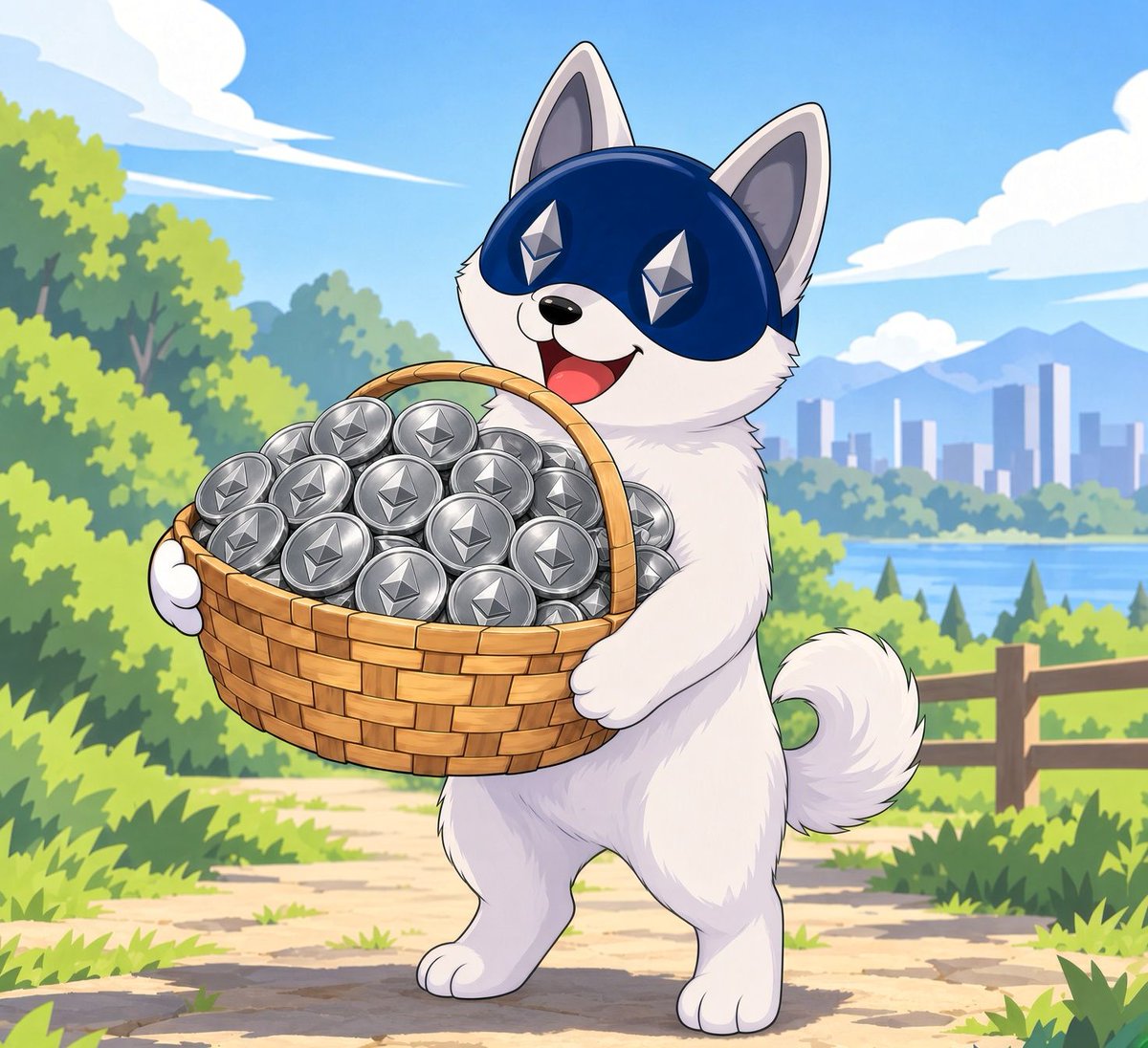 Ethinucoin's tweet photo. We’re not afraid to put all our eggs in the $ETH &amp; $ETHINU basket. https://t.co/s8VS9mOXzT