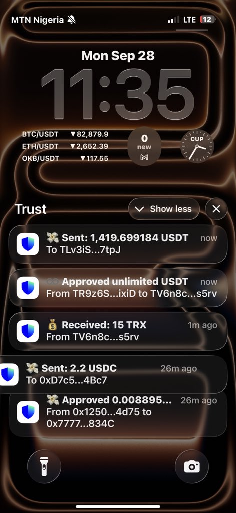 tobirerxy's tweet photo. My entire savings is gone 😭

I was trying to send $50 USDT to an exchange, but the Trust Wallet gas fee was high. I asked Google AI for a cheaper option and it recommended Tronify. I connected my wallet, and my funds disappeared.

@TrustWallet @Tronify please help. https://t.co/yrT4PZ6XNe