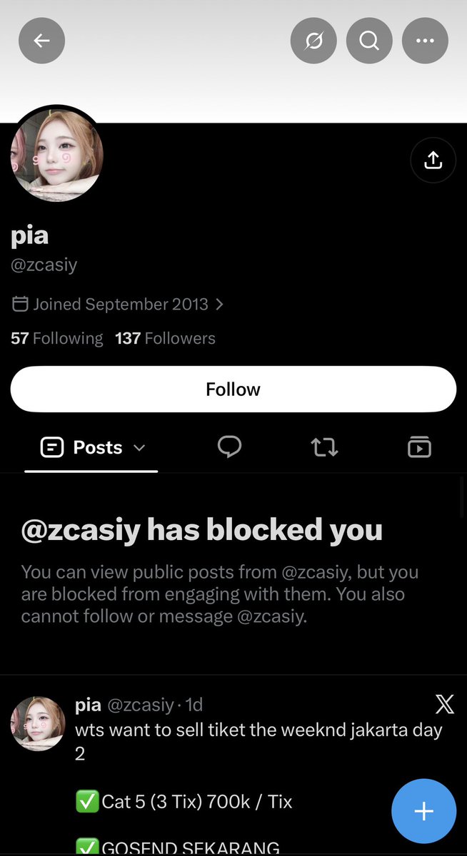 nonoobubu's tweet photo. 🚨 SCAMMER!🚨

guys jgn ada yang beli tiket lany cat 5 di @zcasiy dia ketawan pake proof tiket aku terus abis ditegor sekarang aku di block wkwkwk hati2 kalo mau beli tiket disana https://t.co/YNLoPAETch