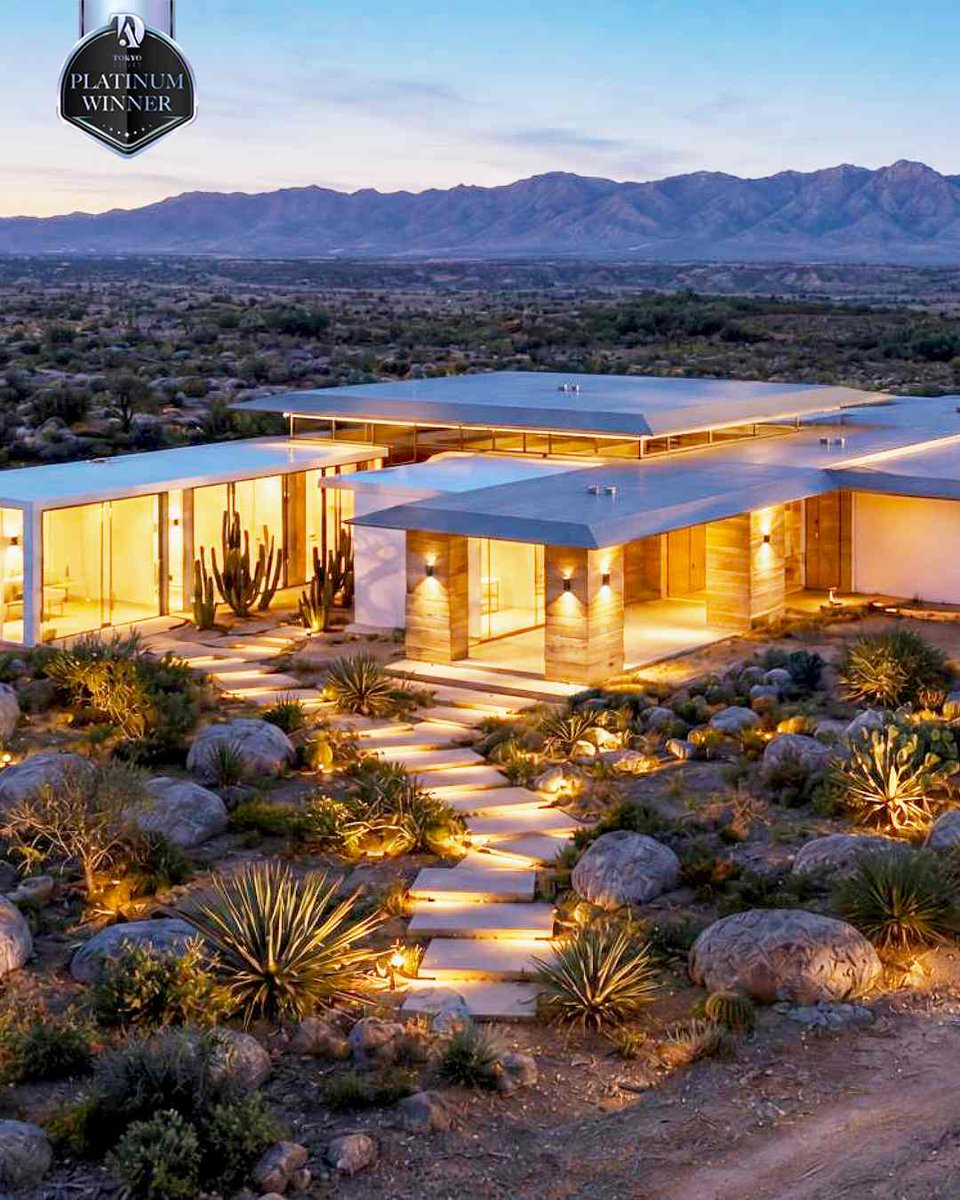 tokyodesignawd's tweet photo. 𝟐𝟎𝟐𝟔 𝐏𝐥𝐚𝐭𝐢𝐧𝐮𝐦 𝐖𝐢𝐧𝐧𝐞𝐫 🏆
Desert House: Earth, Courtyard, Horizon by Vision Architects, Inc. + Jiajie Wang
Winner's Page: https://t.co/Oi29egEu9k
🔗 Submit via link in bio.
#TokyoDesignAwards #designawards #designcompetition #design #architecturaldesign https://t.co/mFkQI53egm