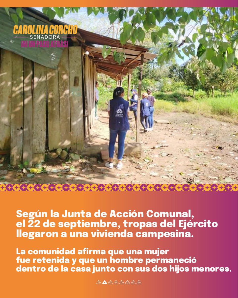 carolinacorcho's tweet photo. 🧵 HILO | ¿CUÁL FUE LA OPERACIÓN DEL EJÉRCITO EN LA MACARENA?
Nos unimos a la denuncia de la comunidad de Guaduales Nueva Esperanza, en La Macarena, Meta. Tropas del Ejército le dispararon a un campesino desarmado y se llevaron su cuerpo. 

#LaMacarena #Fiscalía #NiUnPasoAtrás #CarolinaCorcho #Procuraduría