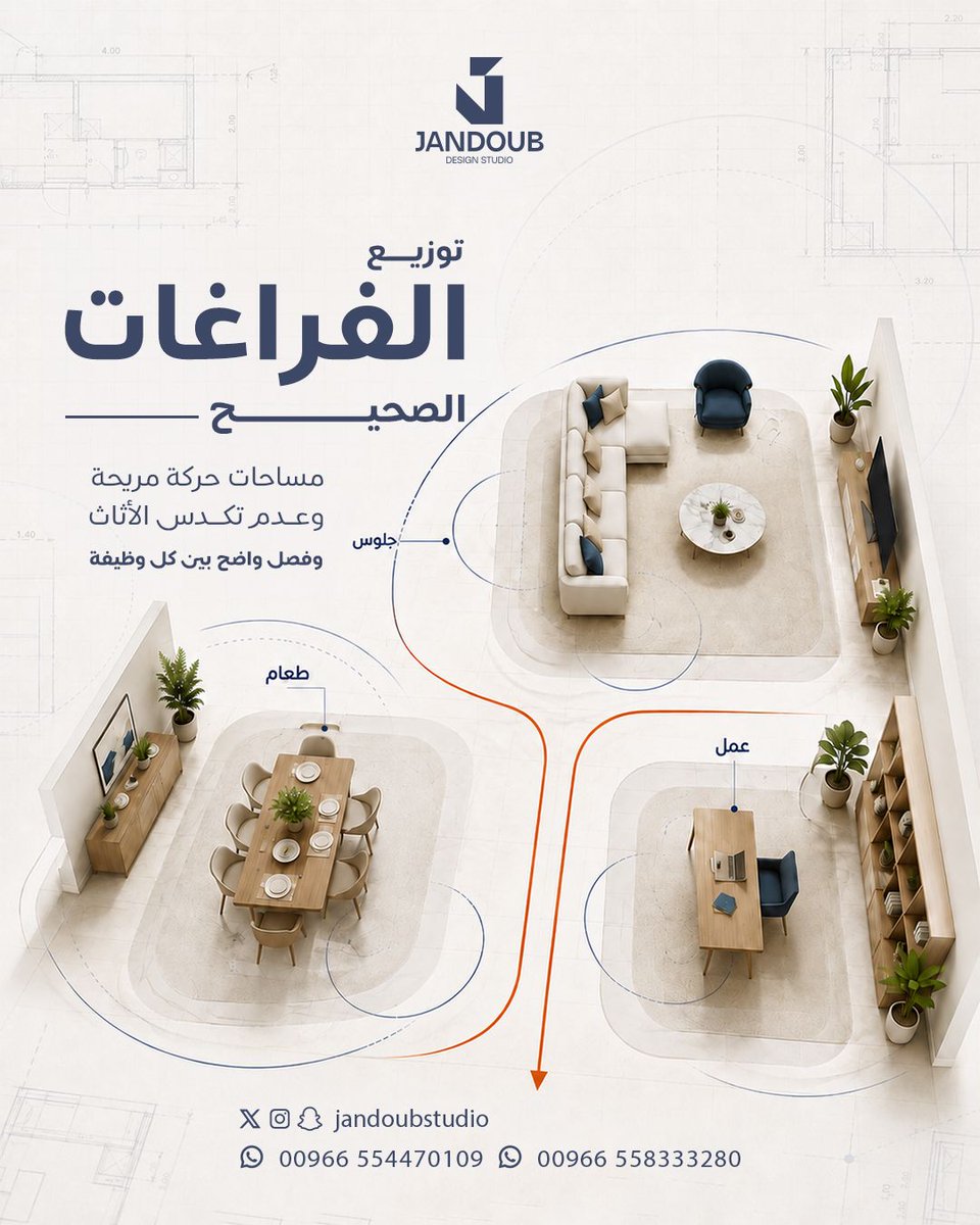 JandoubStudio's tweet photo. التوزيع الصح… هو أساس الراحة في كل فراغ

#تصميم_معماري #تصميم_هندسي #تصميم_داخلي https://t.co/j5Z58af6xW
