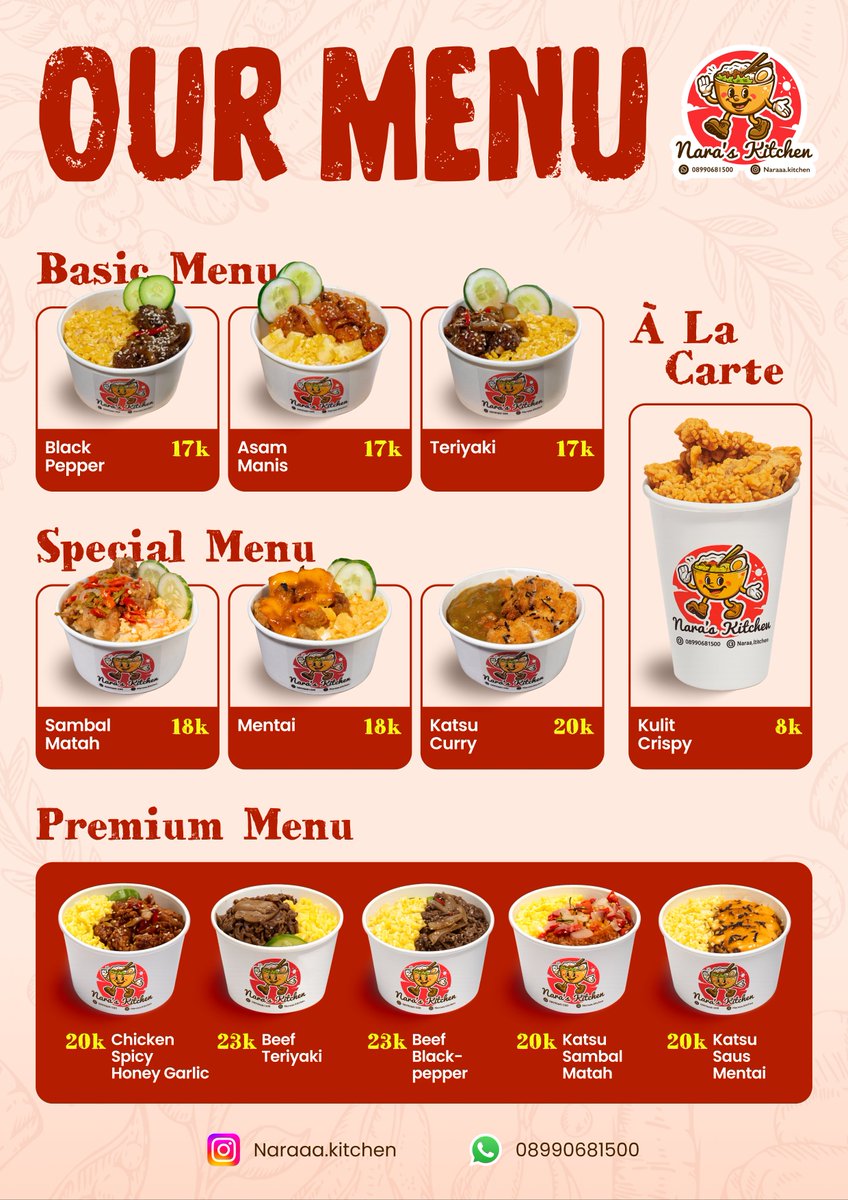 T_Azhari1's tweet photo. @unicefess Nara's Kitchen nder, gaada menunya yang gaenak hehe

Free deliv pula. Chat wa nya aja 08990681500 https://t.co/zquBXTGueI