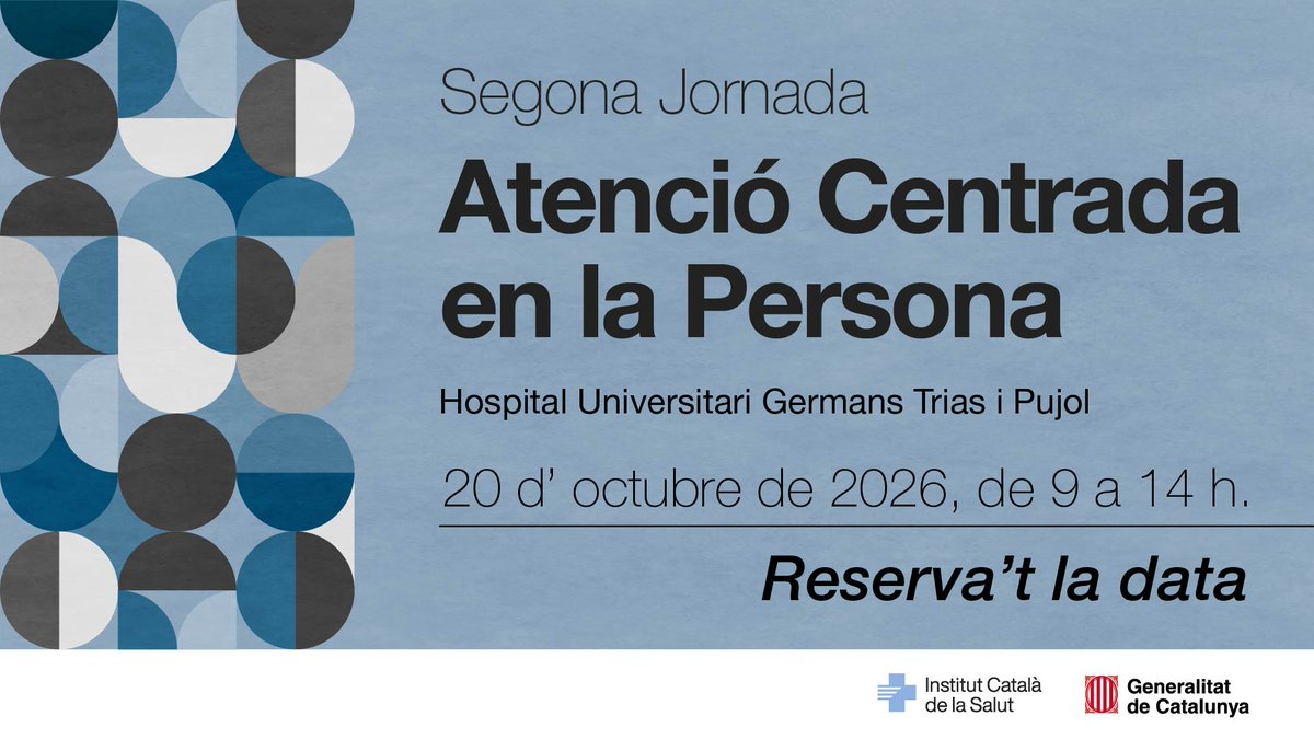 icscat's tweet photo. 🚀Com serà l’atenció sanitària del futur? Vine a la 2a Jornada d’Atenció Centrada en la Persona de l’#icscat

📍Una oportunitat per conèixer projectes innovadors que transformen l’atenció des d’una mirada més humana, propera i centrada en les persones. 

📅 20 d’octubre a l'@hgermanstrias. 

👉 Inscriu-t’hi ja! https://t.co/bB0c7iwHD7