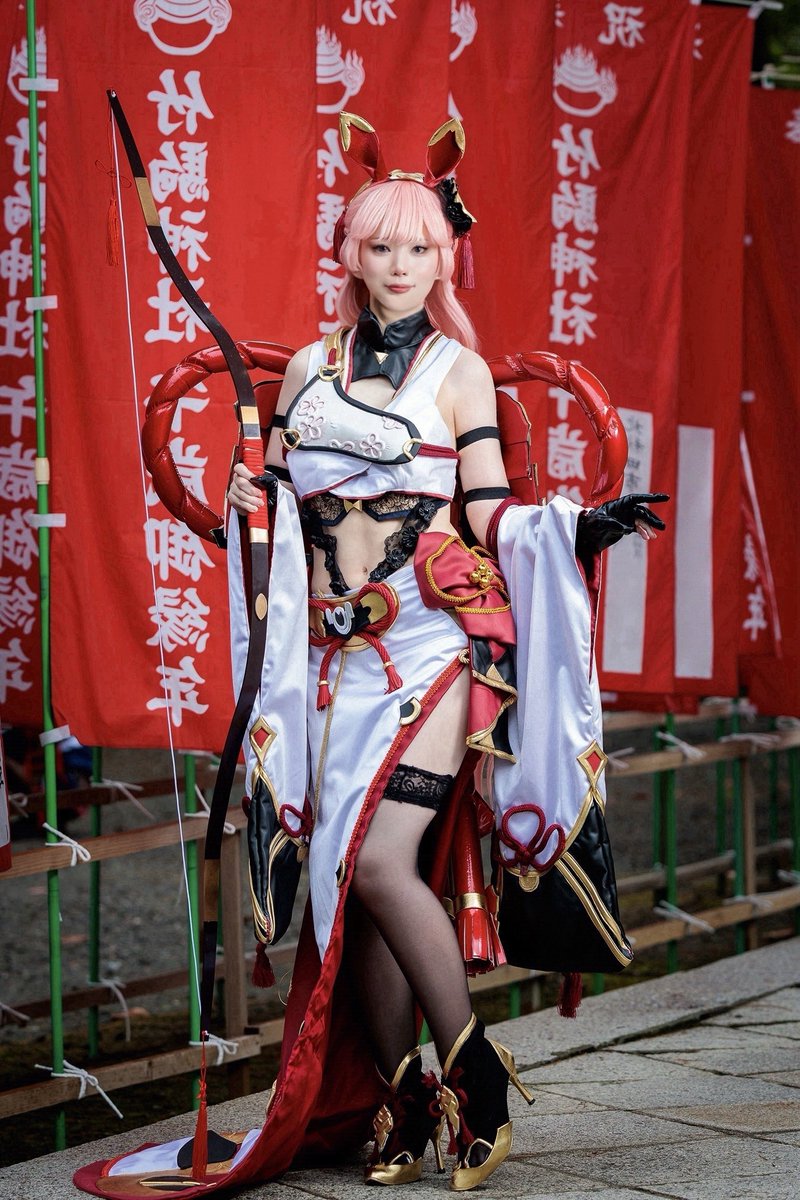 rito1209's tweet photo. 【　GRANBLUE FANTASY  】
　グラブル　🐎　サンチラ
　コスプレ／cosplay

#竹駒神社 #狐夢 #コスプレス https://t.co/6dR9ZLREUM