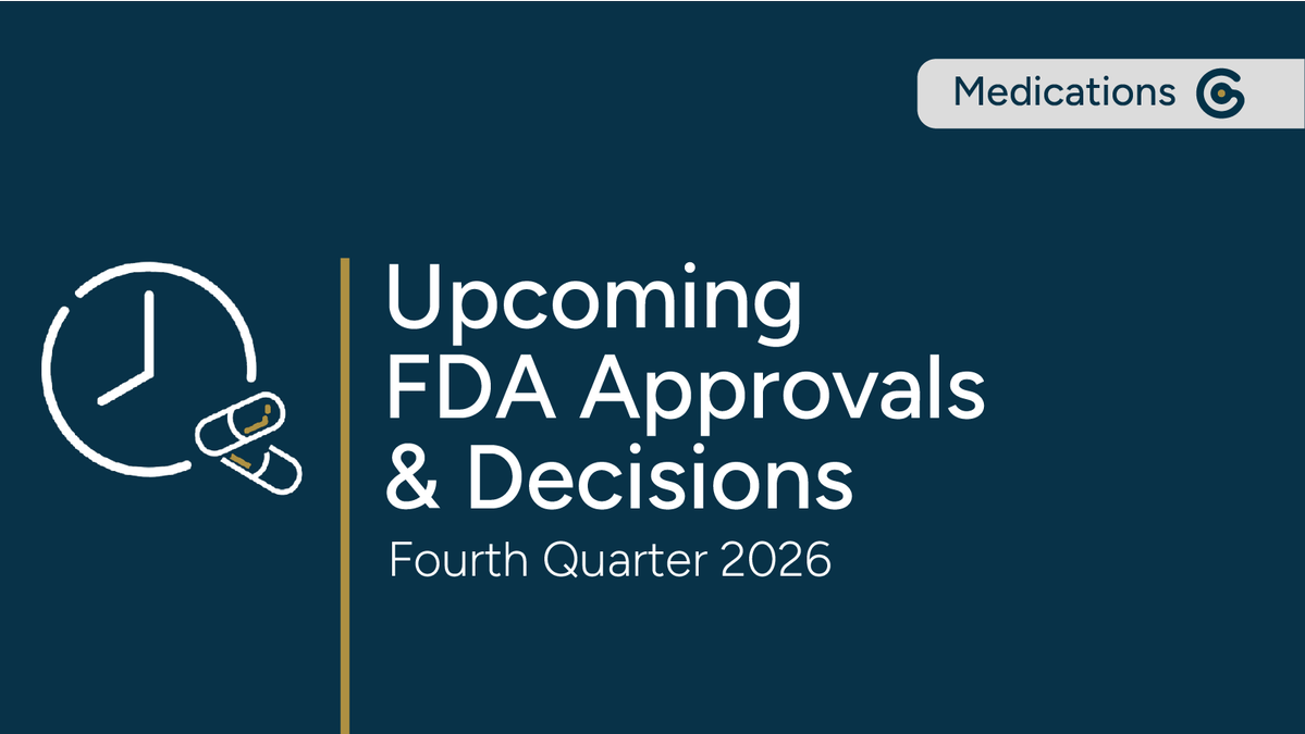 GuidelineCent's tweet photo. As 2026 wraps up, we're taking a look at the next three months to see what medications have anticipated FDA decisions. #FDAapprovals https://t.co/9XNuCCTdiv https://t.co/mJQokCP8OG