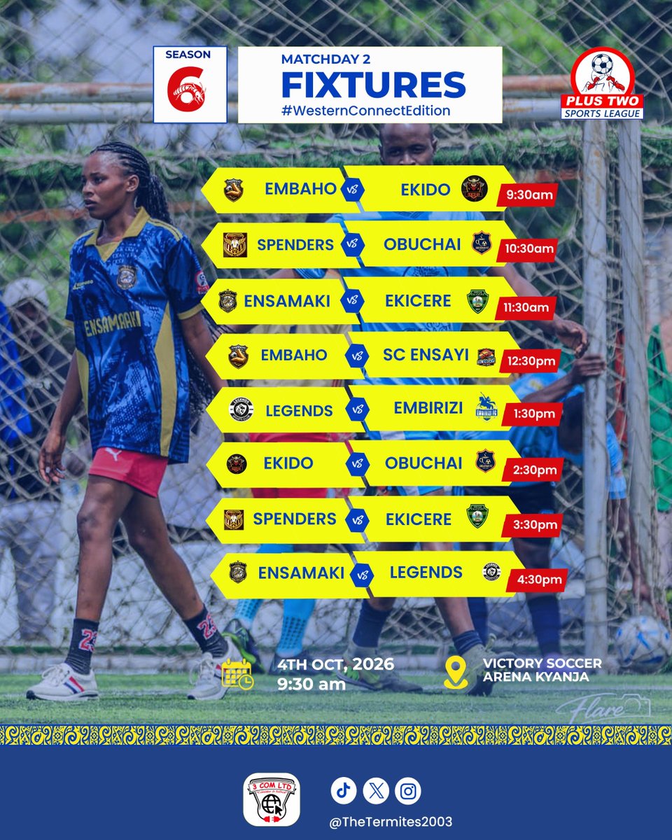 TheTermites2003's tweet photo. The Victory Soccer Arena Kyanja is where preparation meets possibilities in @TheTermites2003. The fixtures are out and we shall be locked in from warm-ups up to the final whistle...⚽🔥✊. #Otakwendakutureyiniinga ebyo n'ebyawe https://t.co/KgFRs8RvXU