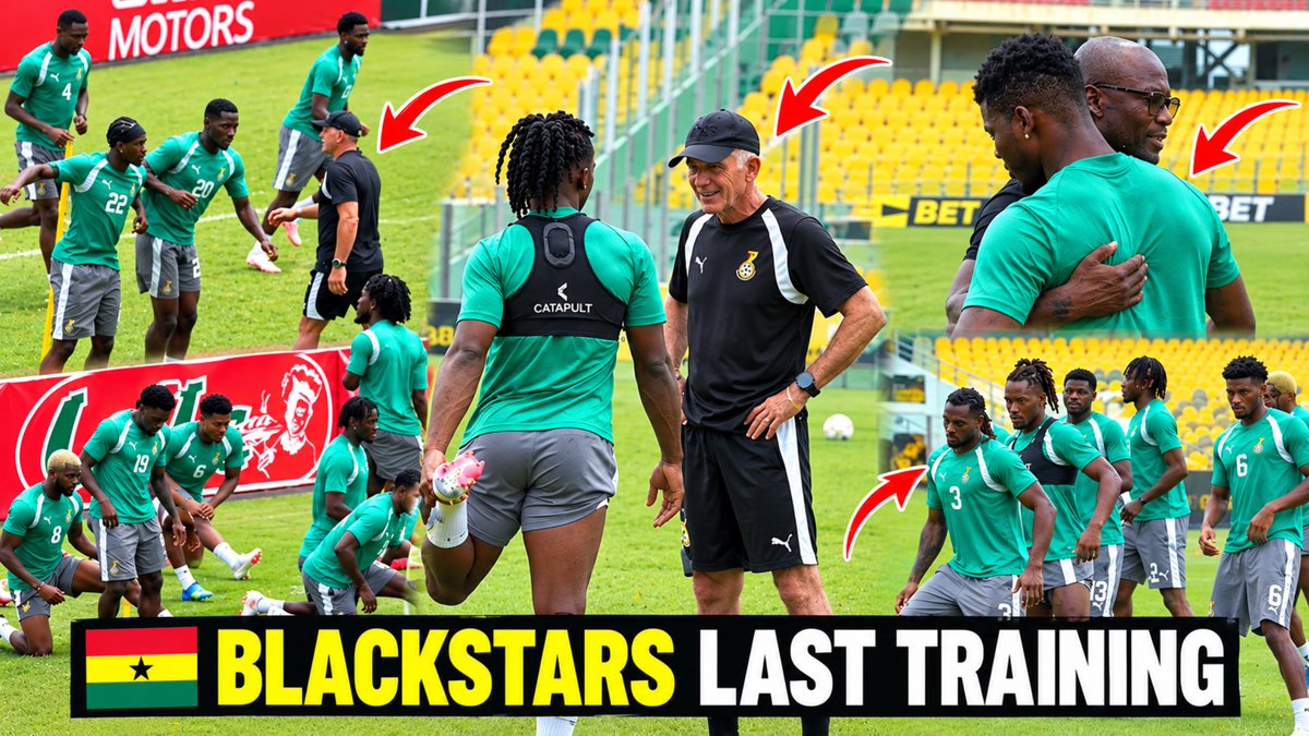 AugustineQuan_1's tweet photo. GHANA 🇬🇭 BLACKSTARS FINAL TRAINING FOR GAMBIA 🇬🇲 GAME TOMORROW- 22 PLAYERS PRESENT 
https://t.co/bmaR0BSYdO https://t.co/OK4SrN5qER