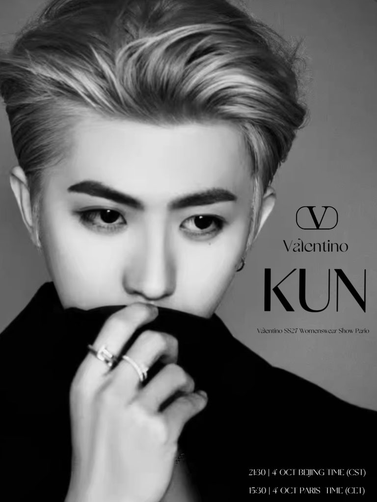 k484639004's tweet photo. Looking forward to C-Pop leader KUN’s Milan journey.

KUN for Valentino in paris
#KUN #valentino #KUNxValentinoSS27 #ValentinoSS27
@kun_officialx @MaisonValentino https://t.co/3o7NuWIiJg