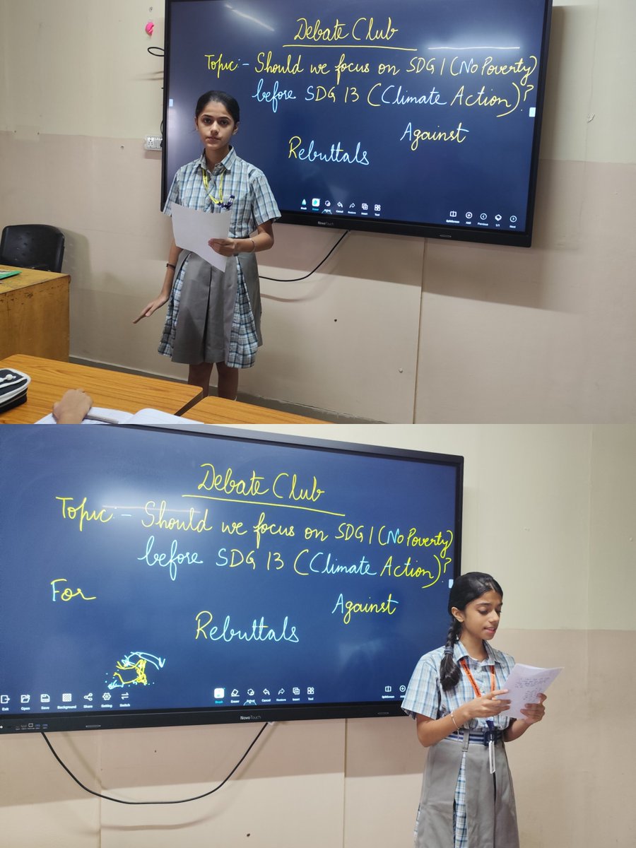 PrabhaRawat5's tweet photo. #Ahlconintl #DebateClub #Class7&8 Students shared opinions, arguments and rebuttals, strengthening critical thinking, communication skills and the ability to appreciate diverse perspectives. @ashokkp @y_sanjay @pntduggal @sunandask21 @sdg4all
@cbseindia29 @DeeptiSehgal23 https://t.co/jY6d1WdgRV