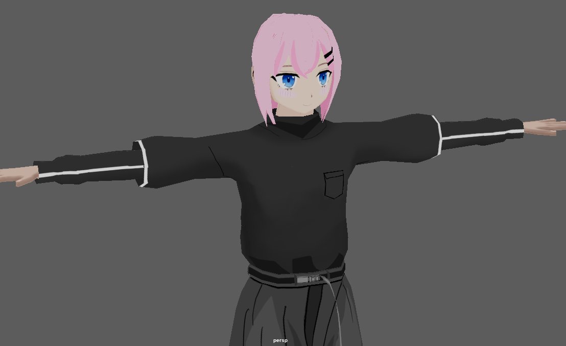 Axinite_UEFN's tweet photo. オリキャラを作った！
#3DCG #Maya https://t.co/NSS2N05cVK