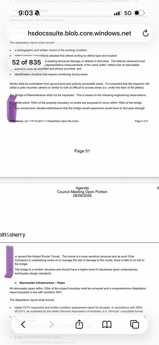 William68825641's tweet photo. @Ryan_Posselt What an absolute liar you are.  As was outlined in the report (written by Pitt and Sherry) - there was no need to go to the expense of dilapidation surveys for those buildings.  As was clearly outlined in the report, the bridge is more than 100m away (&amp; aquatic centre further). https://t.co/ZFScsIr1br