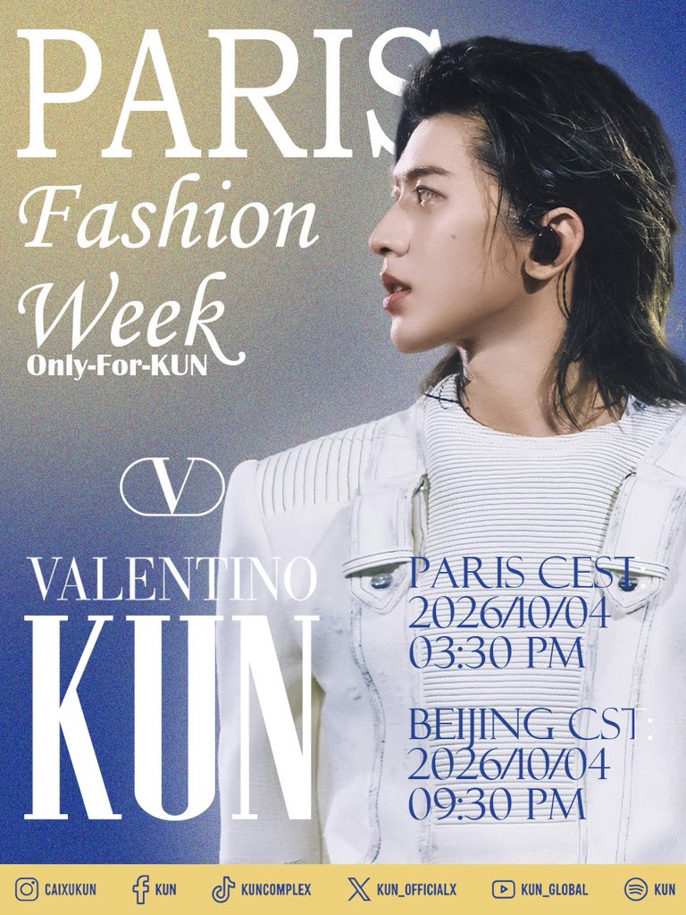 k484639004's tweet photo. We await Chinese musician KUN’s upcoming Milan appearance.

KUN for Valentino in paris
#KUN #valentino #KUNxValentinoSS27 #ValentinoSS27
@kun_officialx @MaisonValentino https://t.co/yH6zynClCx