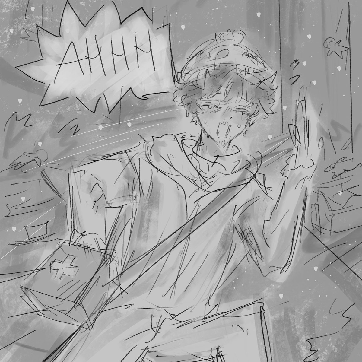 Kae2808's tweet photo. #ResidentEvil #doodle I thought the scream was the zombie before but then when it stopped..I realised it’s him https://t.co/mnWX4T8JrD