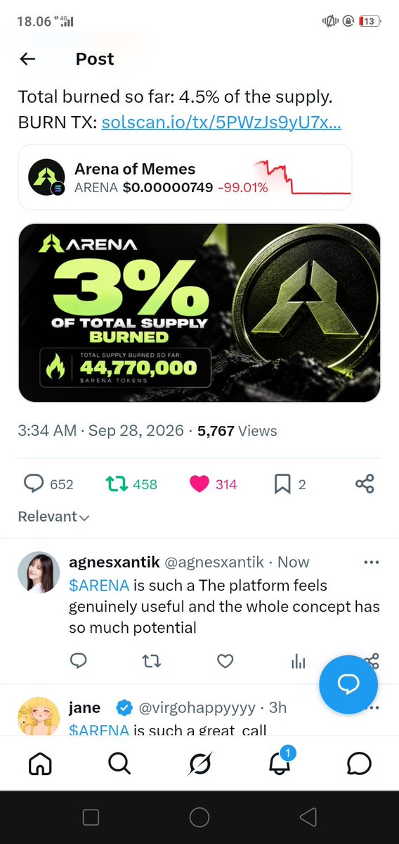 agnesxantik's tweet photo. @yumeecan @ArenaMemecoins https://t.co/5f3K7AaRL8