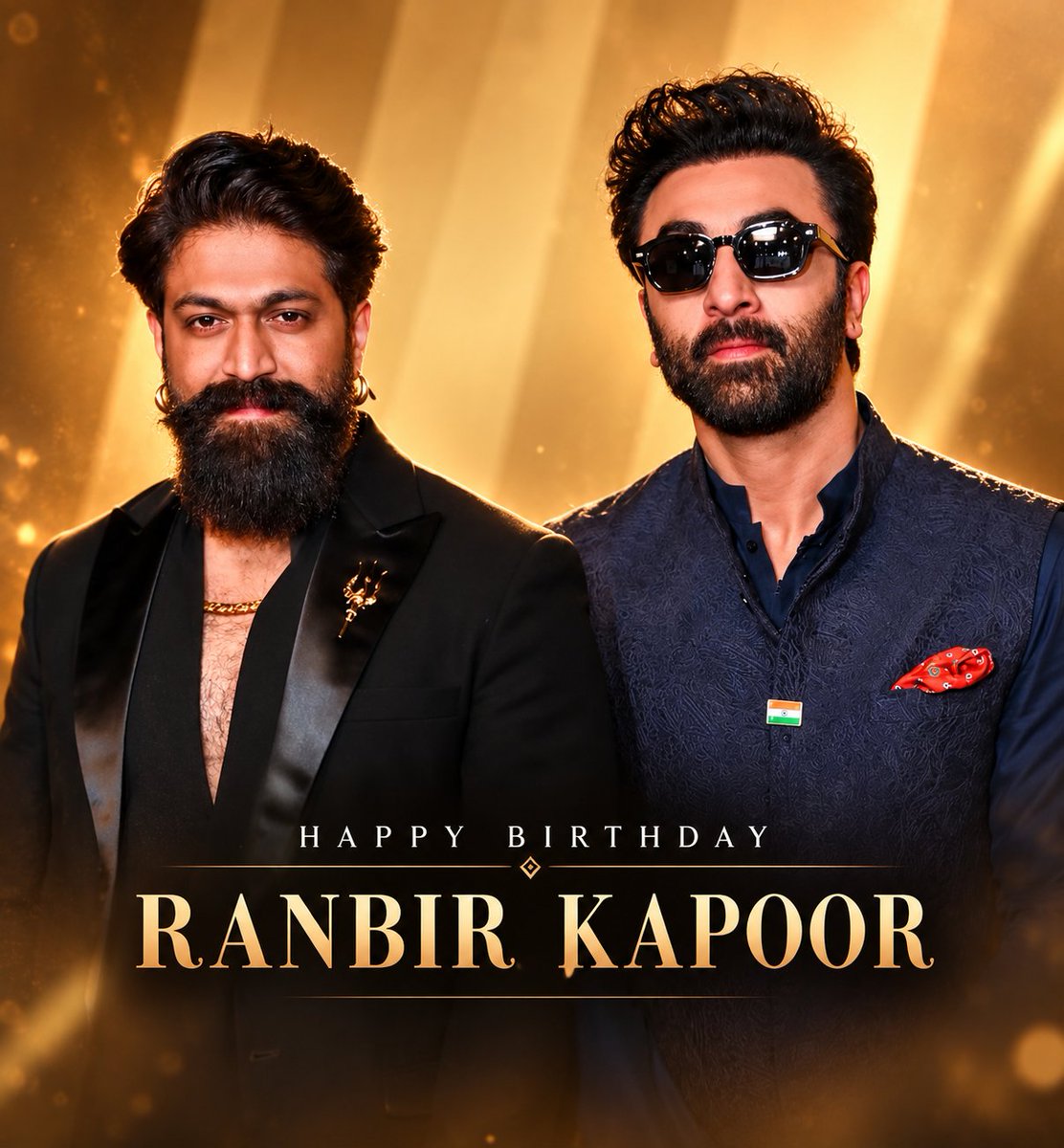 YashTrends's tweet photo. Best Birthday wishes to #RanbirKapoor on behalf of Rocking Star @TheNameIsYash Boss fans ❤️ 

Can't wait to witness them together in #Ramayana https://t.co/jpzorAtNyP