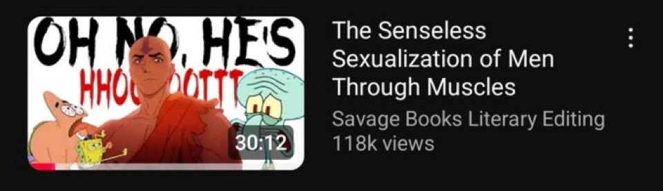 faralong_o's tweet photo. Men get slightly sexualized and yall start writing think pieces calling it “senseless” like female characters haven’t been going through worse for years https://t.co/vS0vs7Tk6X