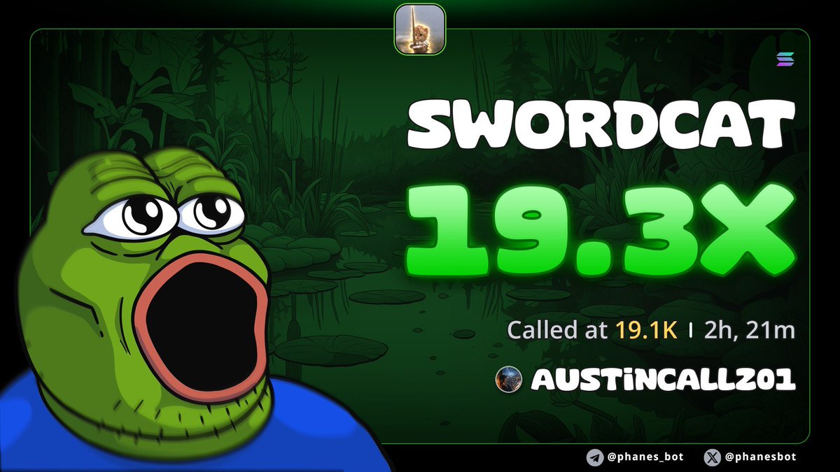 Austincallz03's tweet photo. 19.3x call on $swordcat 

5tCju6YNxHq5zrA6tGndr6F7TK42mpUFmeE31cSFpump https://t.co/0FwBre6tq5