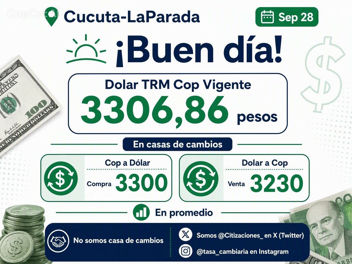 Cotizaciones_2's tweet photo. Buen día!
Tasa promedio relación Bolívar-Peso-Dolar-Euro acá en Cucuta-LaParada Colombia 
Únete a nuestro grupo de telegram 
https://t.co/Apbv2aF8uN
 ⚠️ No somos casa de cambios ⚠️ https://t.co/wmBIOR92z0