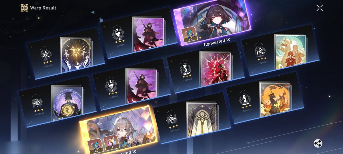 wardlocker's tweet photo. Lost the 50/50, but both were early..... ಥ⁠‿⁠ಥ

#hsr #HonkaiStarRail https://t.co/Tv006qHnA2