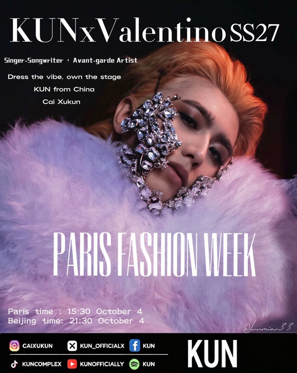 k484639004's tweet photo. Anticipate Chinese musician KUN’s arrival in Paris.

KUN for Valentino in paris
#KUN #valentino #KUNxValentinoSS27 #ValentinoSS27
@kun_officialx @MaisonValentino https://t.co/QA3vrN4uSD