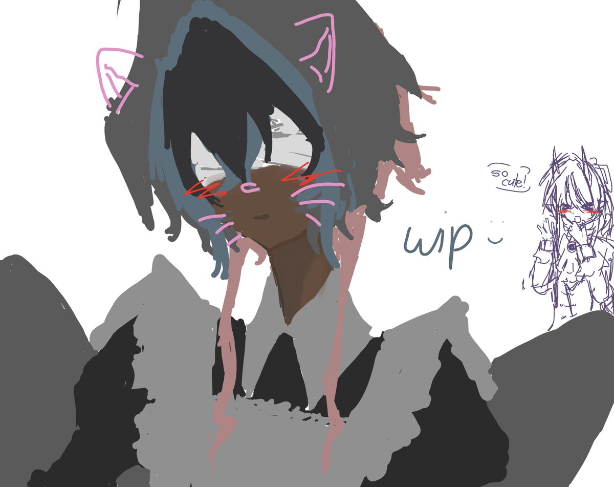 eggchansangel's tweet photo. Unable to finish the 😈 wip as it's in another device but here take this 🥚 wip that I'm definitely gonna finish since It's on my phone💯💯💯

Blush is supposed to be romantic thanks #bbtwt https://t.co/WKX2ax74jH