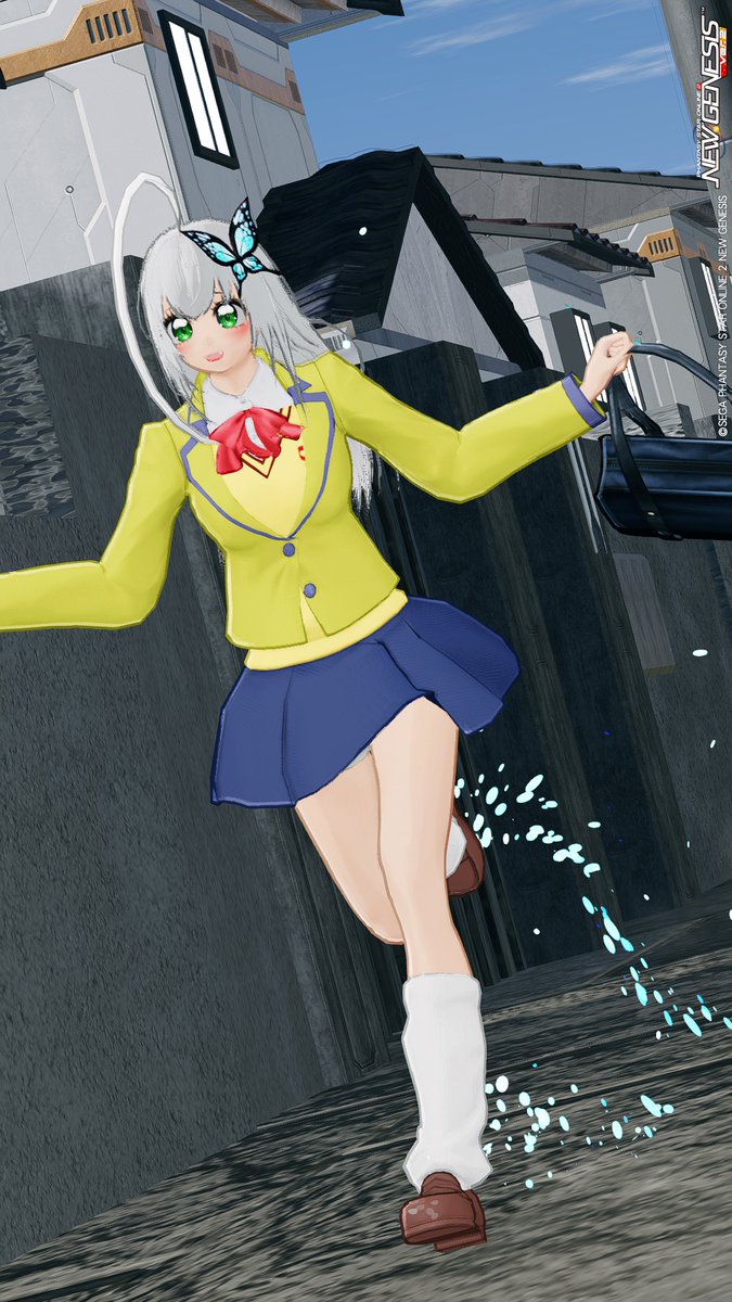 kiino7server's tweet photo. 今日も元気に学校へ～(^^)/🌈

「行ってきま～す(*´▽｀*)☀️」

#PSO2NGS #PSO2NGS_SS #メンテの日じゃないけどssを貼る #メンテの日なのでssを貼る https://t.co/EEzSG4Ohby