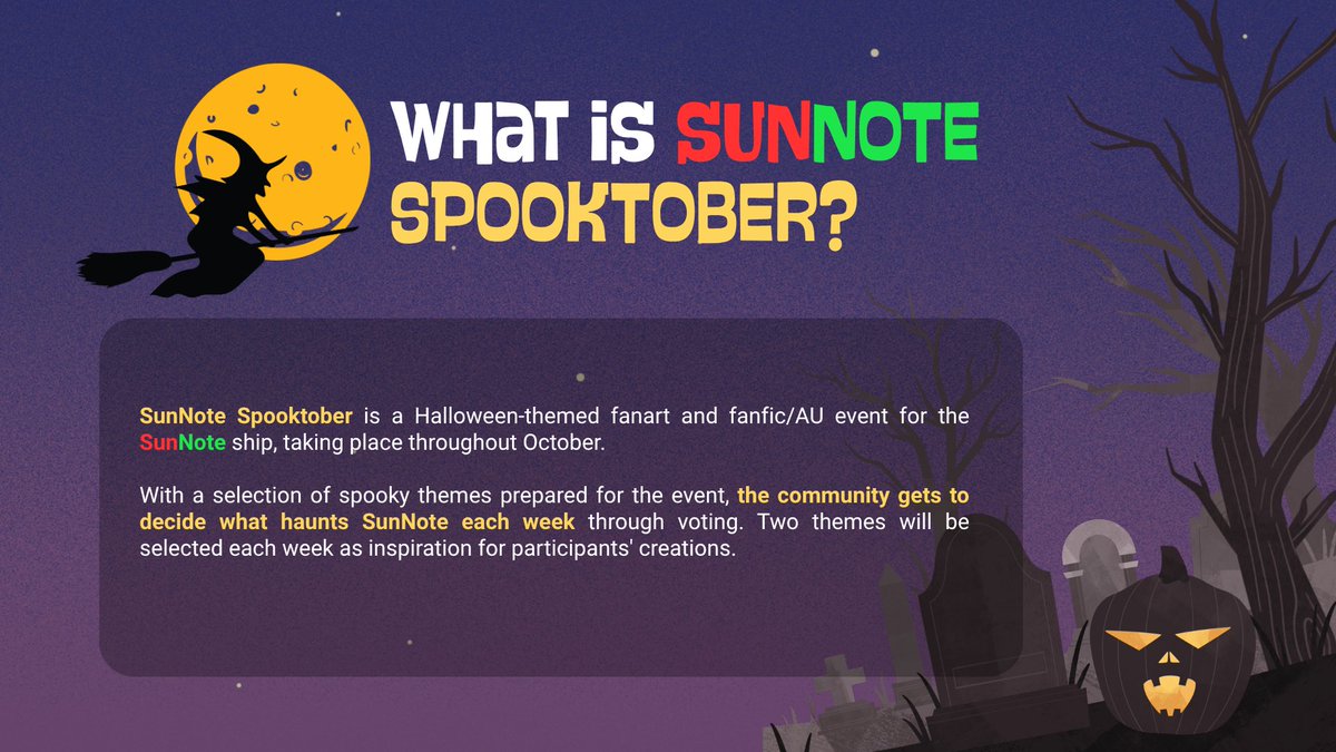 soIarhythm's tweet photo. ๐ CURIOUS ABOUT SUNNOTE SPOOKTOBER? ๐ป
Hereโs everything you need to know about this Octoberโs little spooky adventure. ๐ฏ๏ธ
Take a look, and stay tuned for whatโs coming next!
#SunNoteSpooktober #SunNote #3rdTanggaNada https://t.co/cE2WV2DMBm