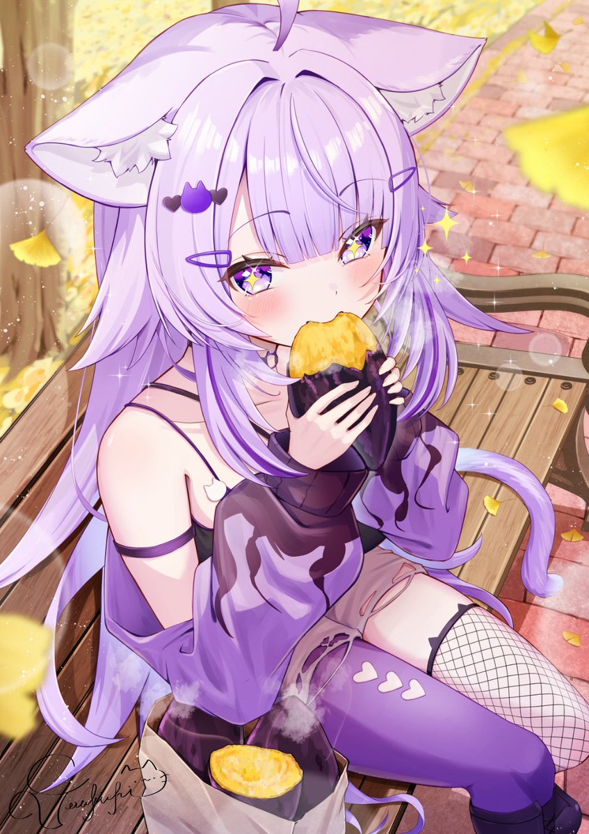 torakichi_888's tweet photo. おかゆん焼き芋美味しい？🍠

「おいひぃ！✨」

#絵かゆ https://t.co/hS9eWFyzJJ
