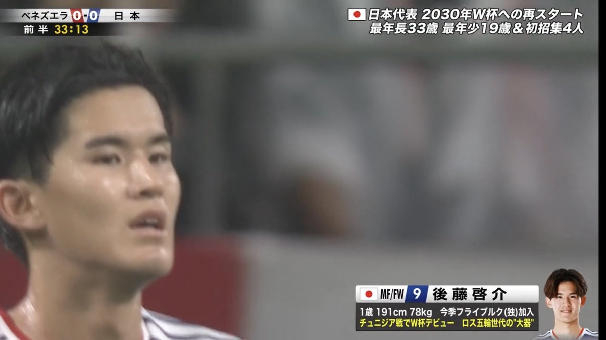 Fooootest's tweet photo. 【大誤植】

後藤啓介が最年少の”1歳”で日本代表の試合に出場🇯🇵💥 https://t.co/D42MQoy6tV