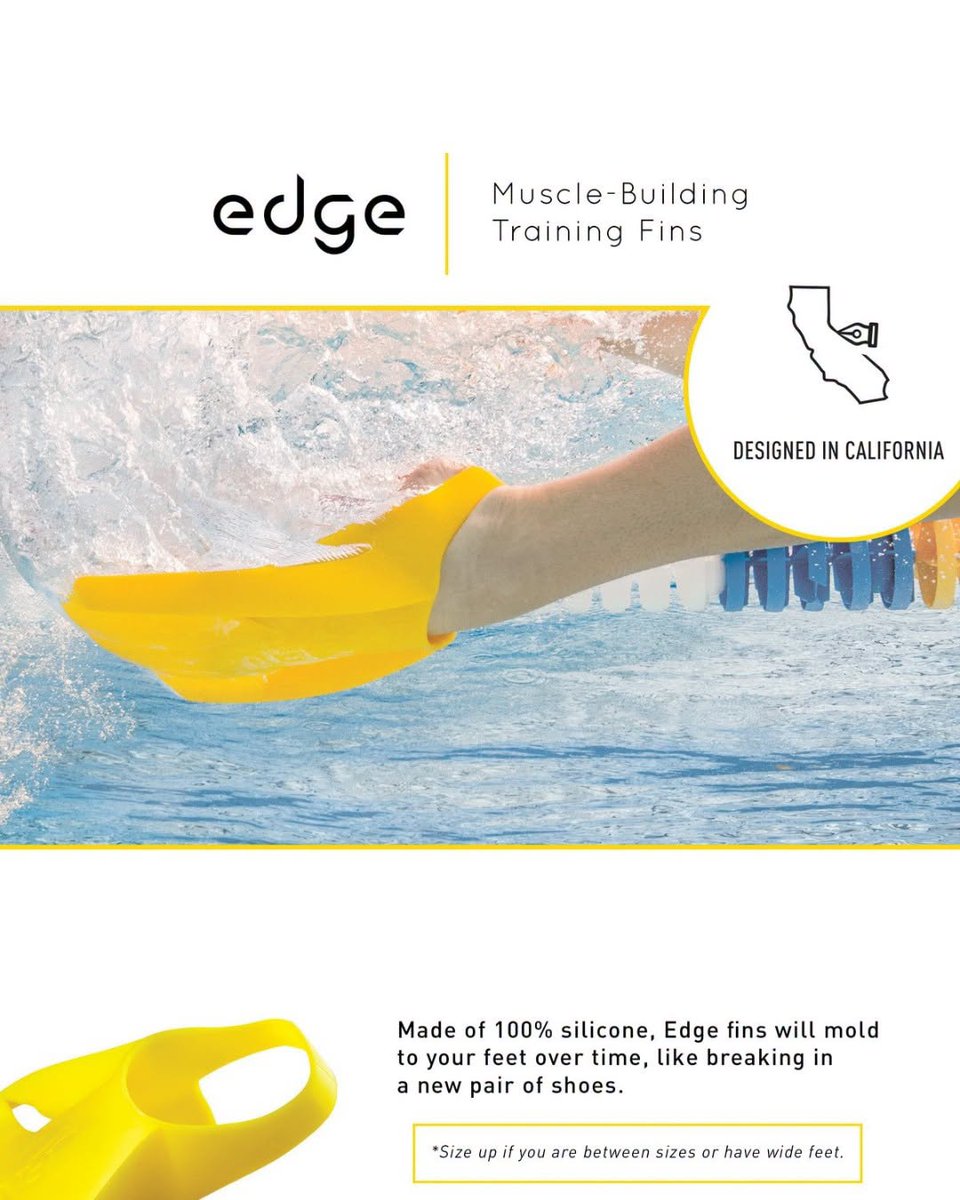 ProSwimwear's tweet photo. The FINIS Edge fins are the ultimate speed training fins and have been engineered to do it all.  💛

Available now: https://t.co/nnMmSElwBm

#proswimwear #finis #teamfinis #finisedgefins #swimmingfins https://t.co/CyXjXShWPn