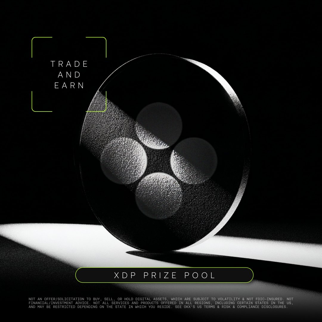 okx's tweet photo. $XDP is live in our global Spot markets.

@doppler_fi is building infrastructure for tokenized capital markets across yield, collateral utility, and tokenized real-world assets.

Opt in to the 20M XDP Trade &amp; Earn event now ↓