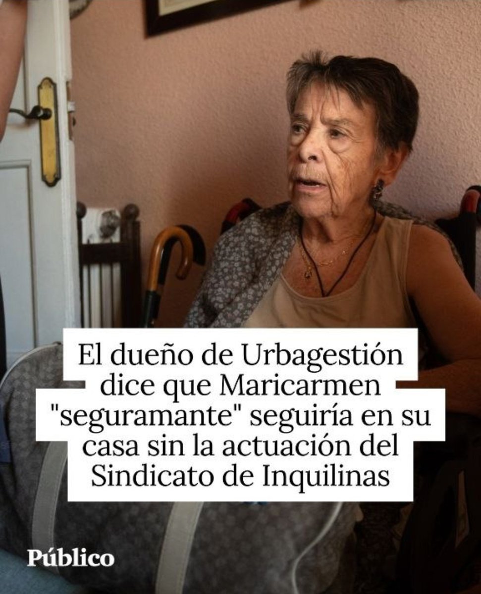 InquilinatoMad's tweet photo. Maricarmen iba por su cuarto intento de Desahucio. De no ser el por el Sindicato de Inquilinas habría sido expulsada de su casa hace varios años y nadie conocería su lucha. De vosotros no podemos esperar ninguna verdad, pero al menos os pedimos que las mentiras no sean tan burdas https://t.co/rYuDQpodvt